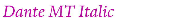 Dante MT Italic